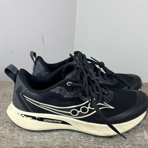 Saucony Women's Peregrine 15 Shoe Size 9.5 black cream trail walk hike outdoor